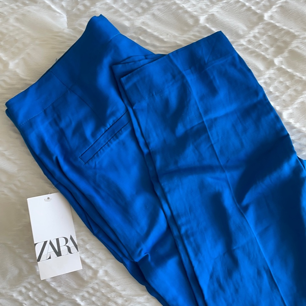 Zara Silk Straight pants // new